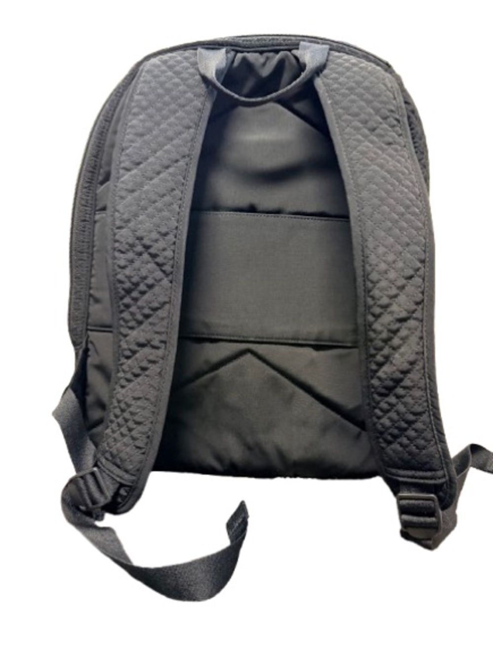 Vera Bradley Black Quilted Backpack Travel School Laptop Bag Read Description - Picture 2 of 11